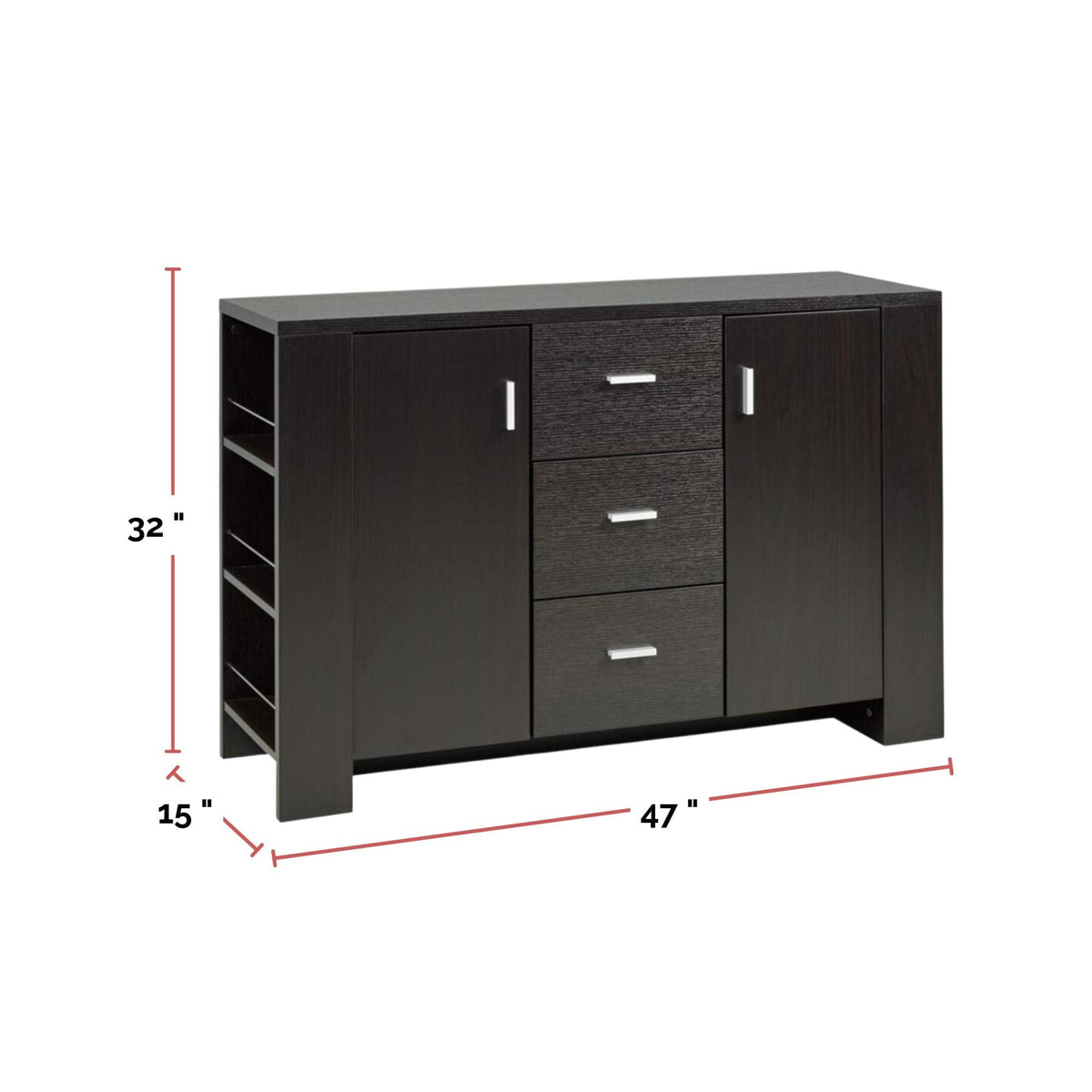 Ashton Freestanding Dining Buffet/Server with Storage, Dark Cherry M2U2 - product image 2