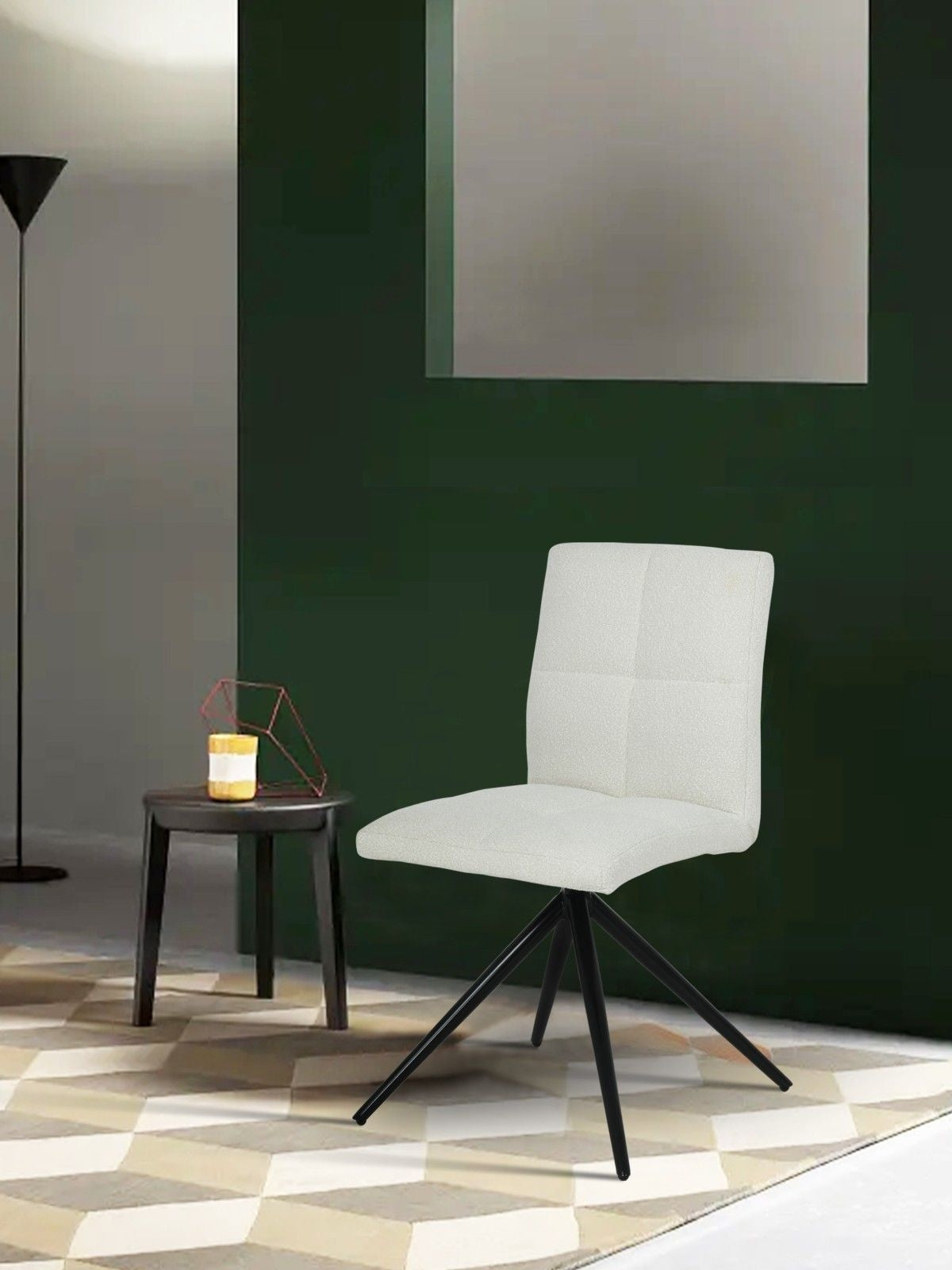 Ethan White Fabric Upholstered Armless Dining Chair, 2-pc G6U7 - product image 8