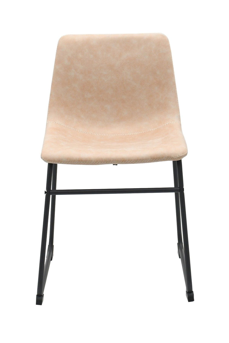 Rachel Vintage Beige Fabric Upholstered Dining Chair, 2-pc S0I3