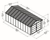 by Palram Yukon 2-Door Car Garage/Utility Storage Shed Kit, Dark Grey, 11x21-ft Z8H3 - product image 5