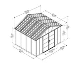 Multi-Function Polycarbonate Yukon Shed, 11x9-ft F5P1 - product image 8