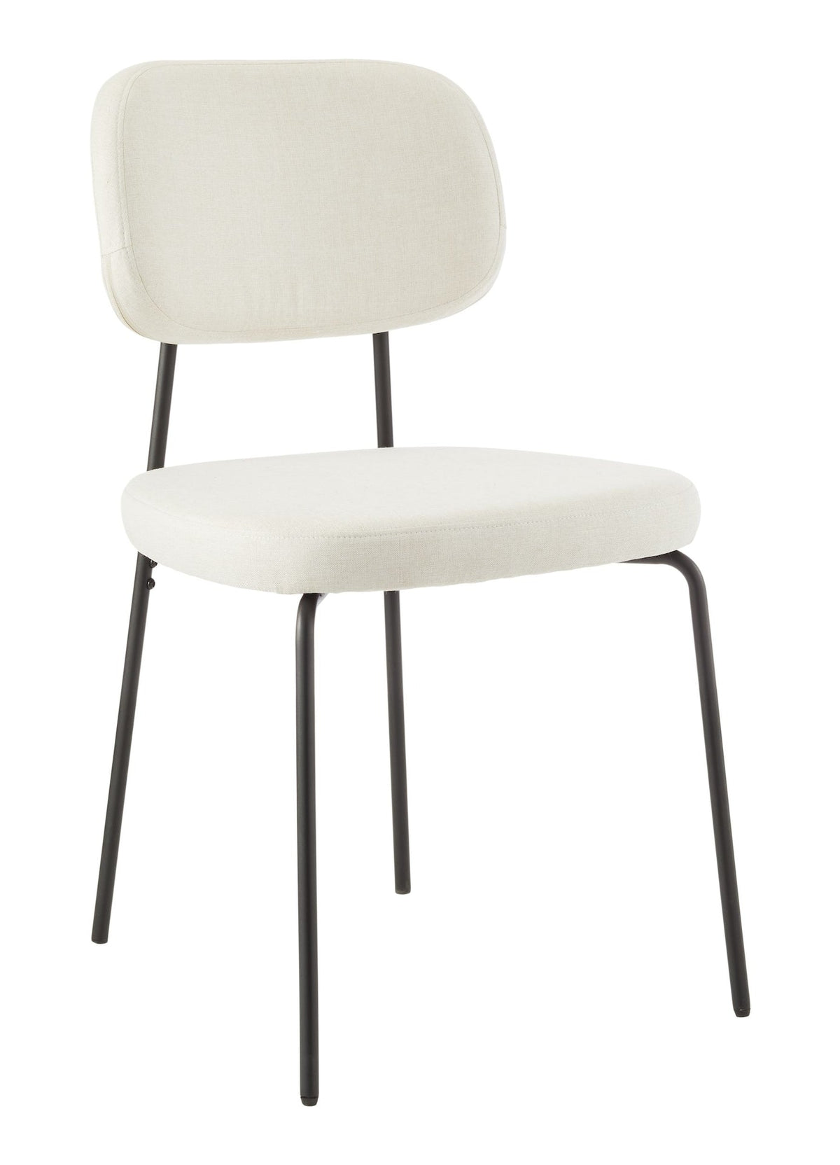 Evelyn Upholstered Fabric Dining Chair, Off-White/Light Grey C2K2 - product image 1