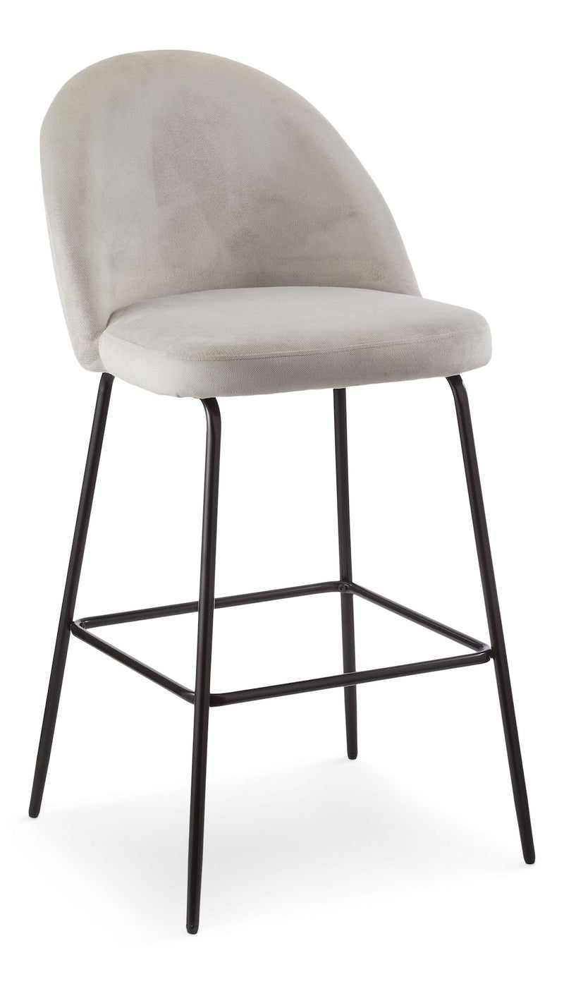 Koen Bar Elegant Counter Stool with Footrest, Grey W2R5