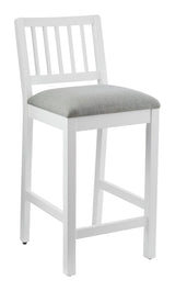 Theo Wooden Counter Stool with Footrest, White N0N0 - product image 1