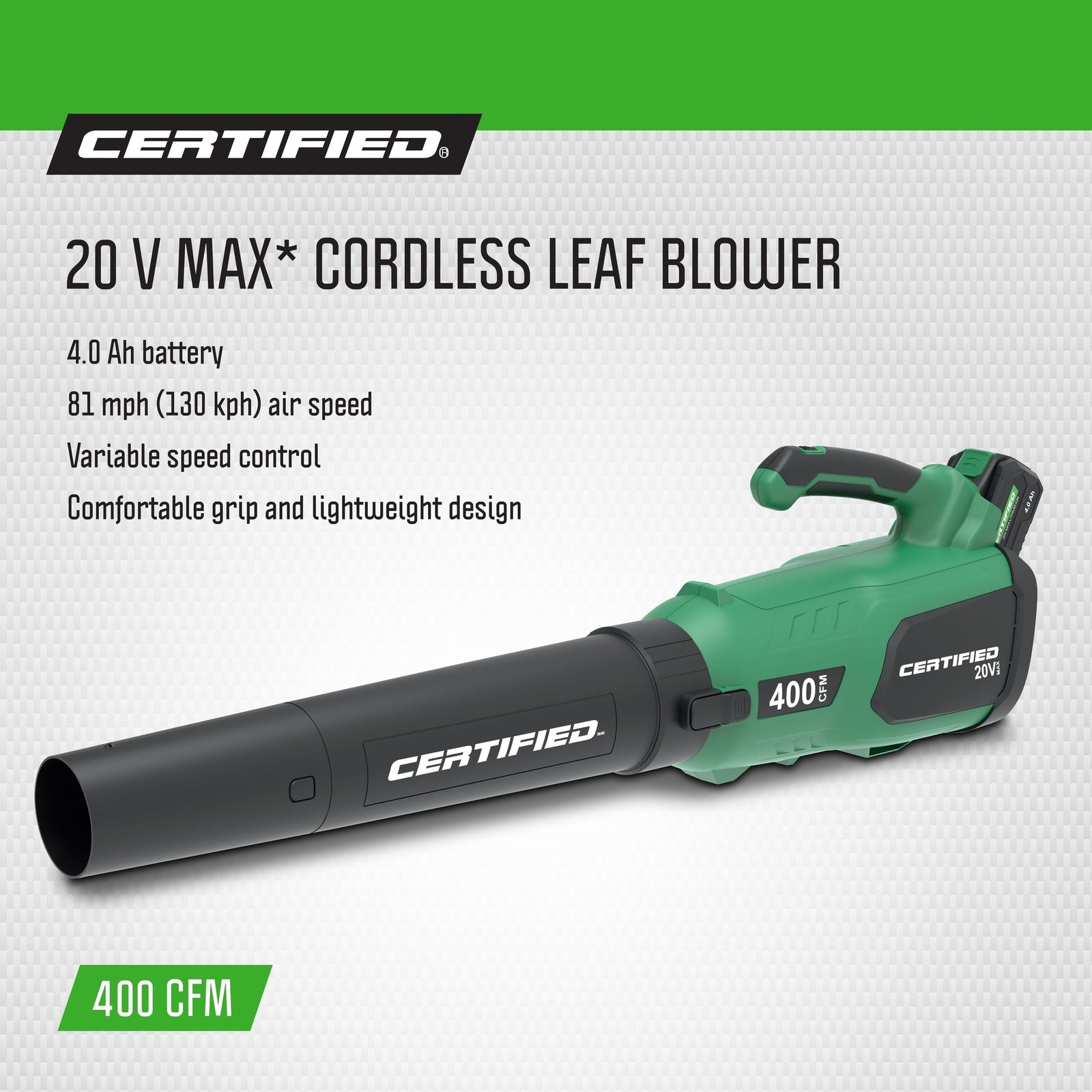 20V Cordless Battery-Powered Lawn & Garden Leaf Blower Y1F2 - product image 3