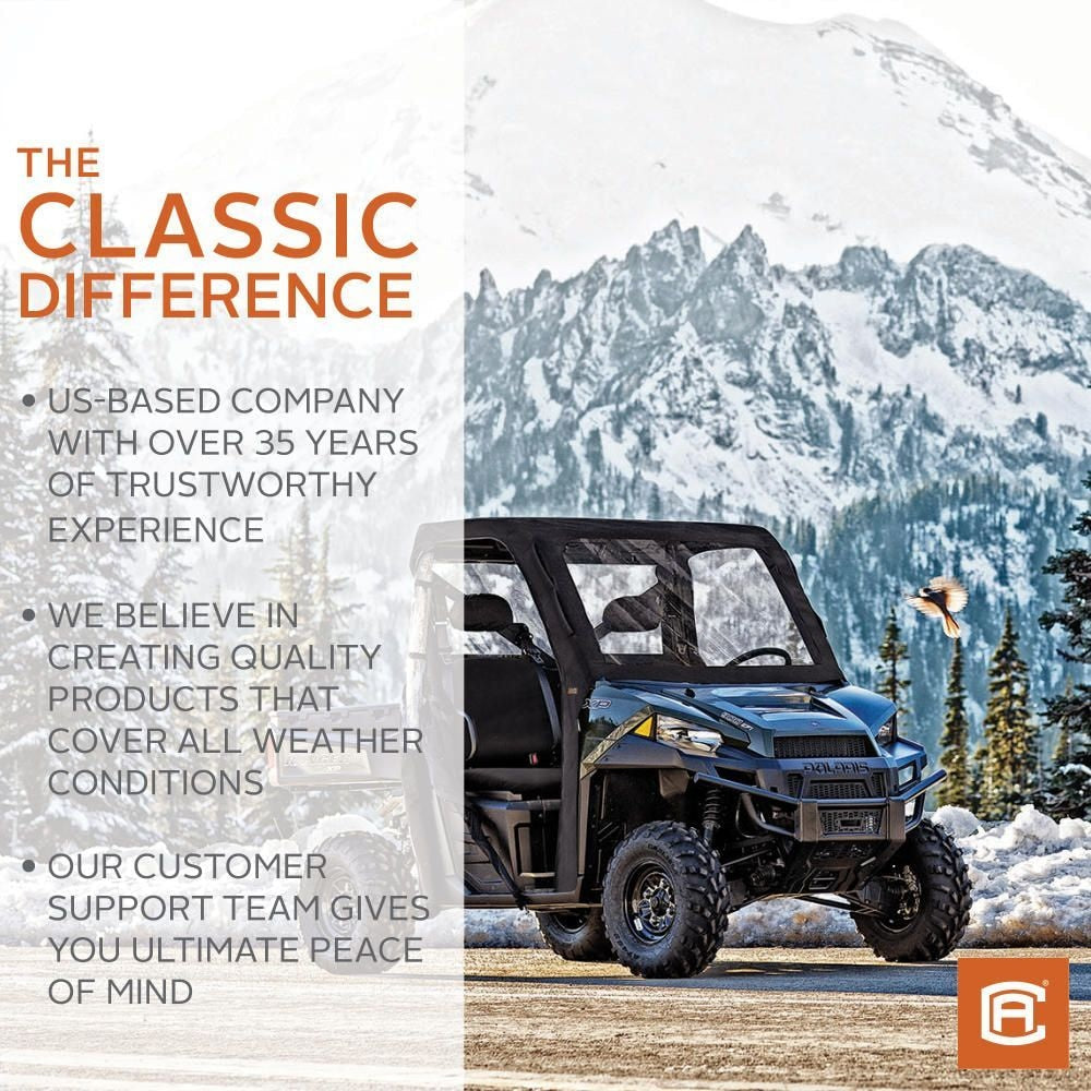 Classic Accessories 78657 QuadGear UTV Rear Windshield for Polaris Ranger, Black L5T5 - product image 4