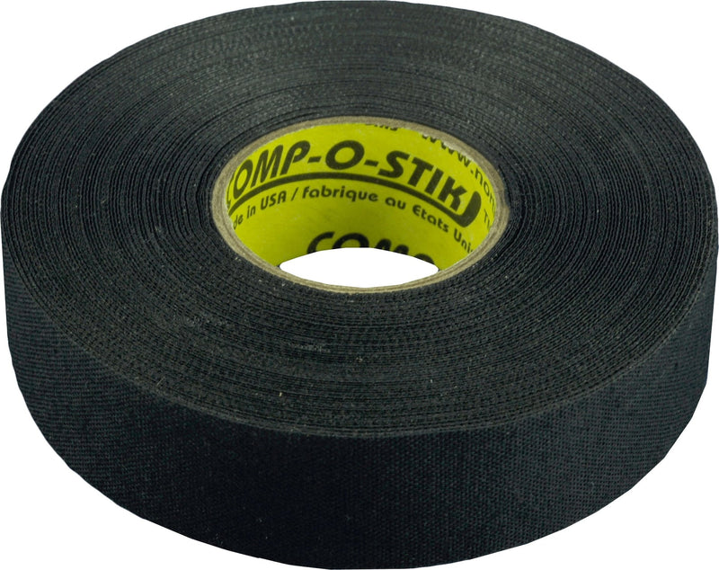 Cloth Hockey Stick Tape, Black, 24-mm x 15-m, 4-pk R9Q8