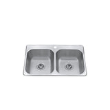 31x20x8-in Brushed Satin Stainless Steel Drop-in Sink A3Y3 - product image 1