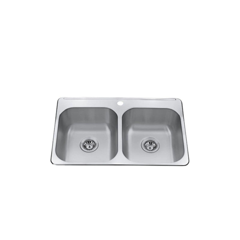 31x20x8-in Brushed Satin Stainless Steel Drop-in Sink A3Y3