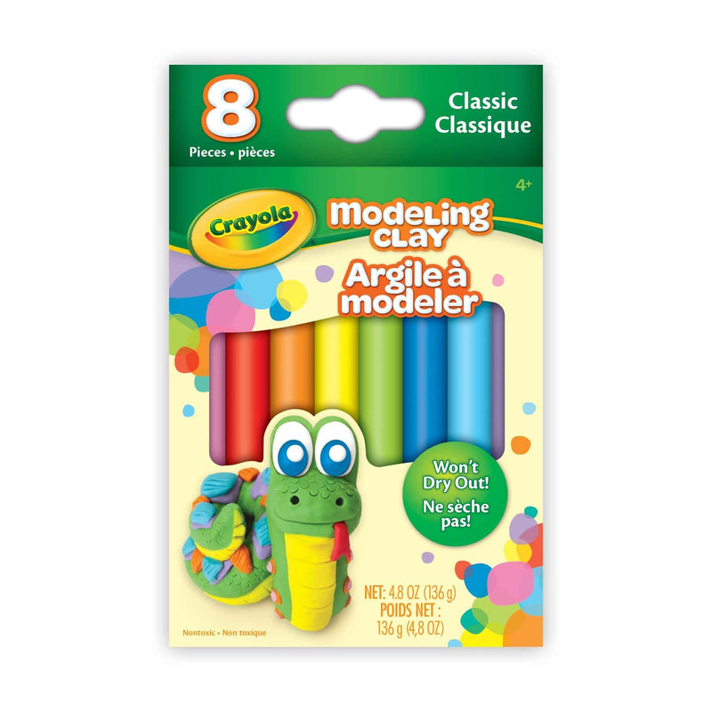 Modeling Clay, Multi-Coloured, 8-pk, Ages 4+, for Arts & Crafts/Birthday Favour Z4N0