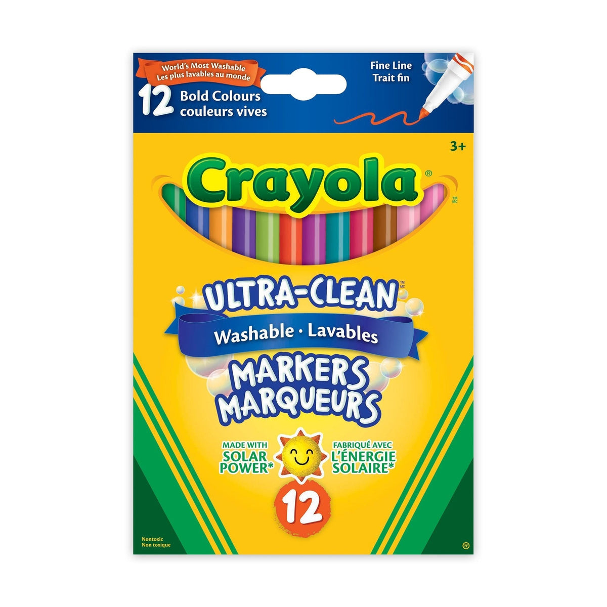 Ultra-Clean Washable Fine Tip Markers for Drawing/Colouring, Multi-Colour, 12-pk, Ages 3+ P5C2 - product image 4