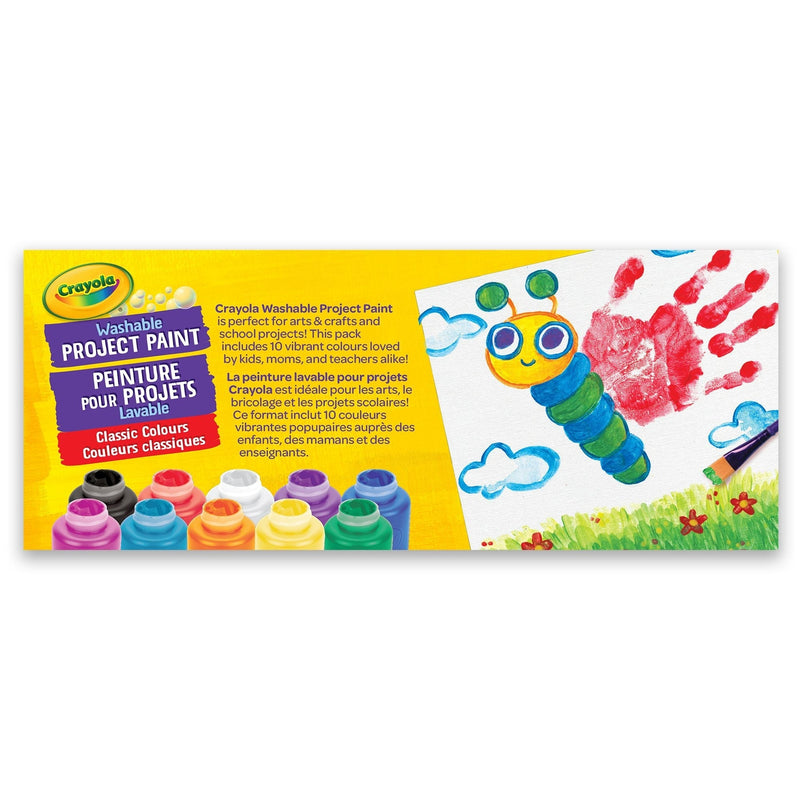 Washable Project Paint Activity Jar Set, Multi-Colour, 20-oz, 10-pk, Ages 3+ D3A7