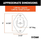1-3/8-in x 1-7/8-in Recessed Tie-Down Ring (1200-lb, Clear Zinc) T2B3 - product image 3
