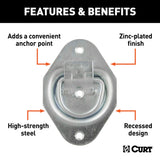 1-3/8-in x 1-7/8-in Recessed Tie-Down Ring (1200-lb, Clear Zinc) T2B3 - product image 4