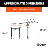 18013 Clamp-On 3-Bike Hitch Mount Bike Rack, Fits Over 2-in Receiver, Black R0U2 - product image 6
