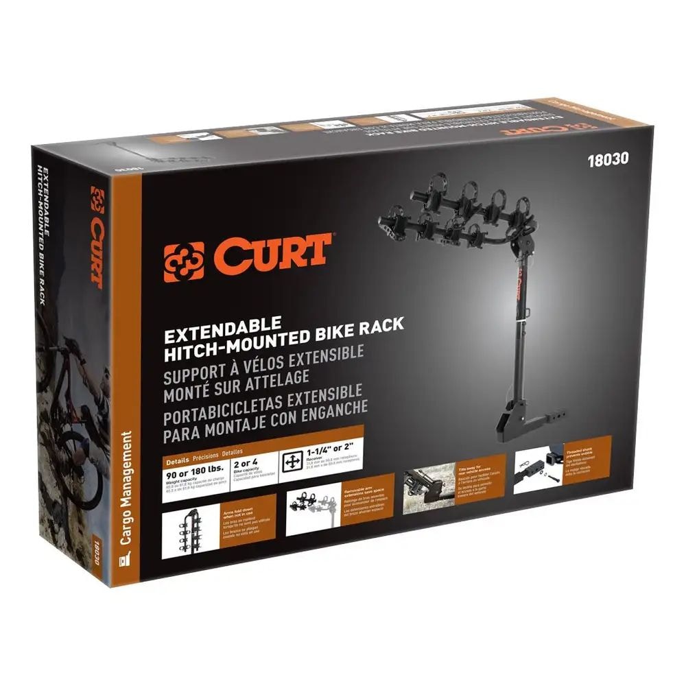 18030 2-Bike To 4-Bike Two Arm Hitch Mount Bike Rack, Fits 1-1/4, 2-in Receiver, Black O5U6 - product image 2