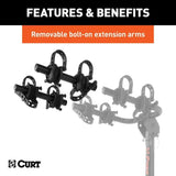 18030 2-Bike To 4-Bike Two Arm Hitch Mount Bike Rack, Fits 1-1/4, 2-in Receiver, Black O5U6 - product image 6