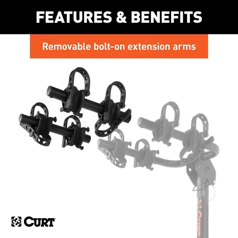 18030 2-Bike To 4-Bike Two Arm Hitch Mount Bike Rack, Fits 1-1/4, 2-in Receiver, Black O5U6 - product image 6