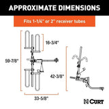18085 2-Bike Tray-Style Hitch Mount Bike Rack, Fits 1-1/4, 2-in Receiver, Black F4Y7 - product image 3