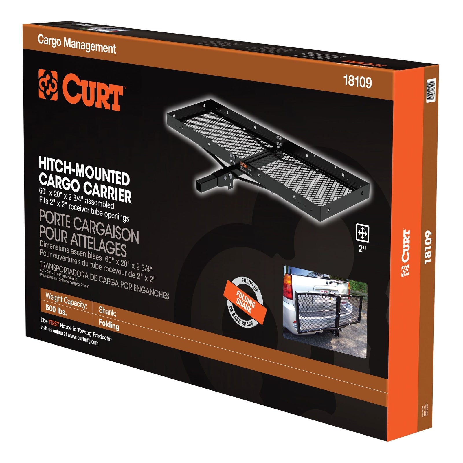 18109 Steel Tray-Style Cargo Carrier, 60 x 20-in, 500-lb L1Y3 - product image 2