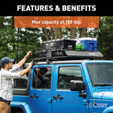 18119 Quick-Release Roof Rack Crossbars, Black Steel, Select Wrangler JK K9B4 - product image 2