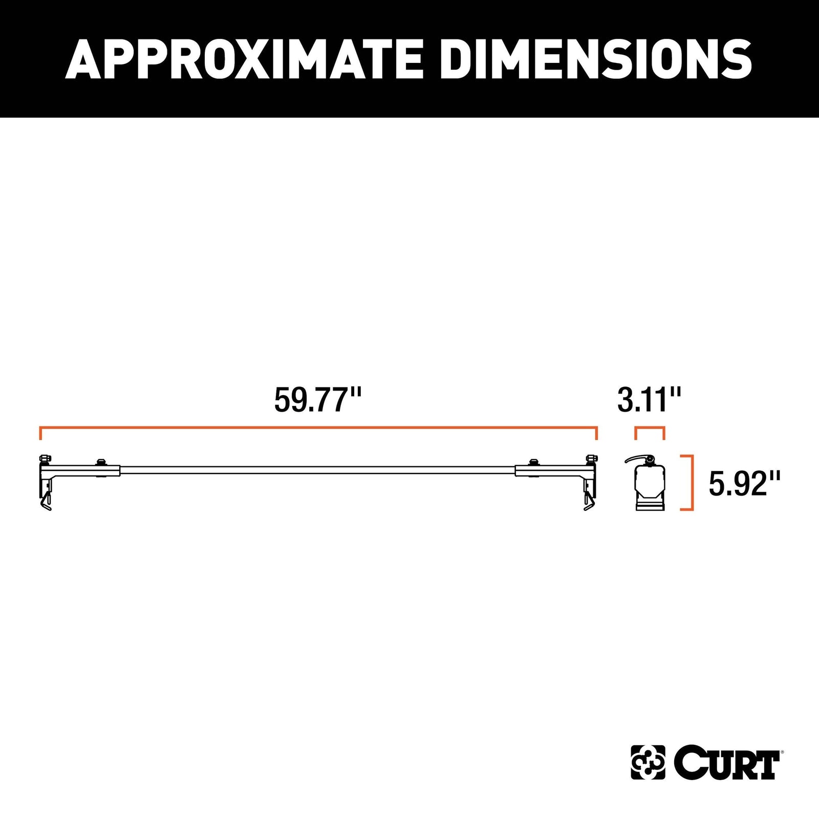 18119 Quick-Release Roof Rack Crossbars, Black Steel, Select Wrangler JK M0H3 - product image 5