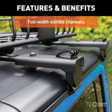 18119 Quick-Release Roof Rack Crossbars, Black Steel, Select Wrangler JK K9B4 - product image 7