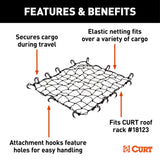 18218 Elastic Cargo Net with Hooks for Roof Basket, 44 x 36-in N4F7 - product image 6