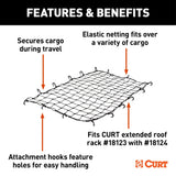 18219 Elastic Cargo Net with Hooks for Extended Roof Basket, 64 x 36-in N4T8 - product image 6