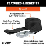 29450 15-ft Winch Strap with Snap Hook (1,100-lb) O3U6 - product image 4