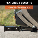 45781 8" Receiver Tube Extender for 2" Hitch Receiver R7R5 - product image 3