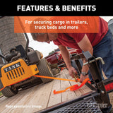 83002 16-ft Red Cargo Straps with S-Hooks (500-lb, 4-pk) L5P1 - product image 7