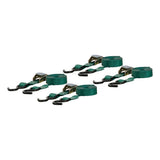 83016 Cargo Straps with S-Hooks, Dark Green, 300-lb, 16-ft, 4-pk Q2F9 - product image 1