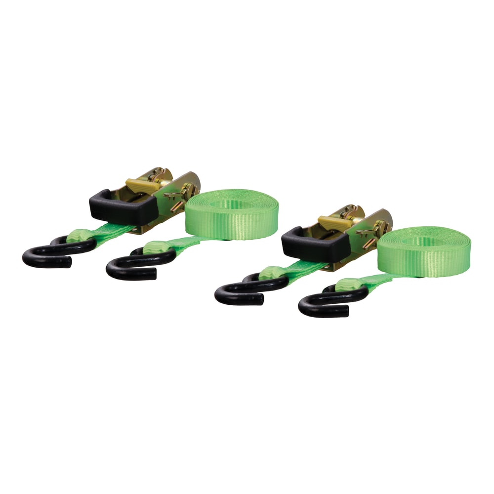 83028 16-ft Lime Green Cargo Straps with S-Hooks (1,100-lb, 2-pk) S6U2 - product image 1