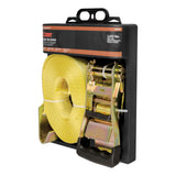 83048 27-ft Yellow Cargo Strap with Flat Hooks (3,333-lb) H7S9 - product image 2