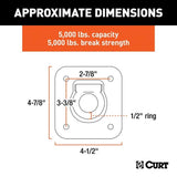 83600 1-1/2-in x 1-1/2-in Recessed Tie-Down Ring (5000-lb, Clear Zinc) Z0B1 - product image 2