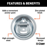 83710 1-1/8-in x 1-5/8-in Recessed Tie-Down Ring (1000-lb, Clear Zinc) P2I9 - product image 2