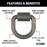 83760 3 x 3-in Weld-On Tie-Down D-Ring (8,833 lbs, Raw Steel) C6M7 - product image 2