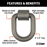 83780 3 x 4-in Weld-On Tie-Down D-Ring (15,587 lbs, Raw Steel) K6E3 - product image 2