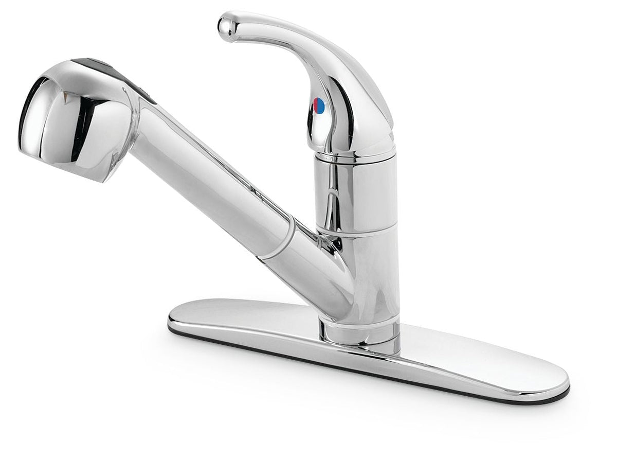 Plymouth Single Handle Pull Out Kitchen Faucet, Chrome F0H2 - product image 1