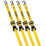 DXBC18004 1,800-lb Ratchet Tie-Down Straps, 1.25-in x 12-ft, 4-pk R8G9 - product image 1