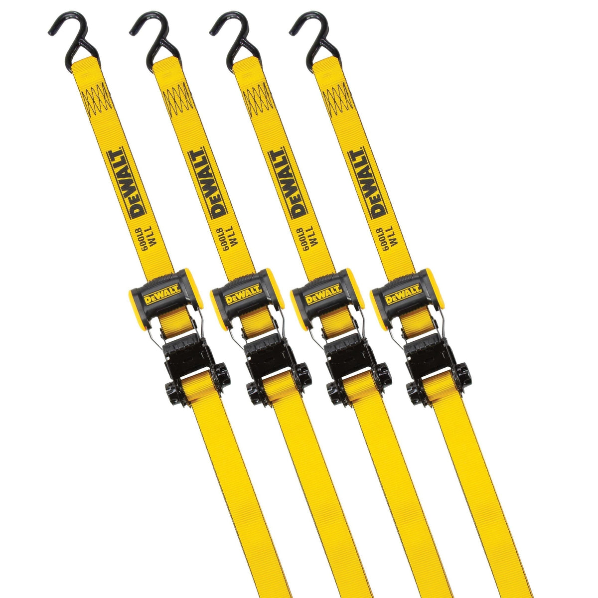 DXBC18004 1,800-lb Ratchet Tie-Down Straps, 1.25-in x 12-ft, 4-pk R8G9 - product image 1