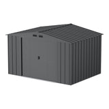 Metal Outdoor Storage Shed with Steel Frame, Dark Grey, 10-1/2-ft x 8-ft D0S3 - product image 2
