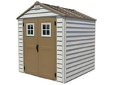 StoreMax Vinyl Garden Shed, Brown, 7-ft x 7-ft X5F3 - product image 1