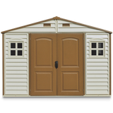 Woodside Vinyl Resin Garden Shed, Brown, 10-1/2-ft x 8-ft K1W9 - product image 1