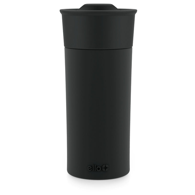 Ogden Ceramic Travel Mug, 16-oz, Black, with Silicone Insulated Sleeve Q3B4