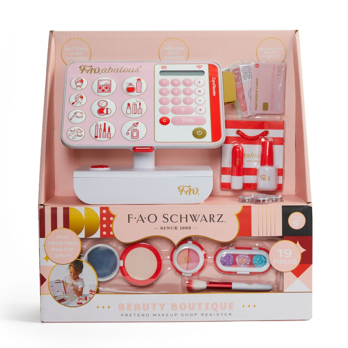 Schwartz Beauty Boutique Cash Register, Pink/White G9I0 - product image 1