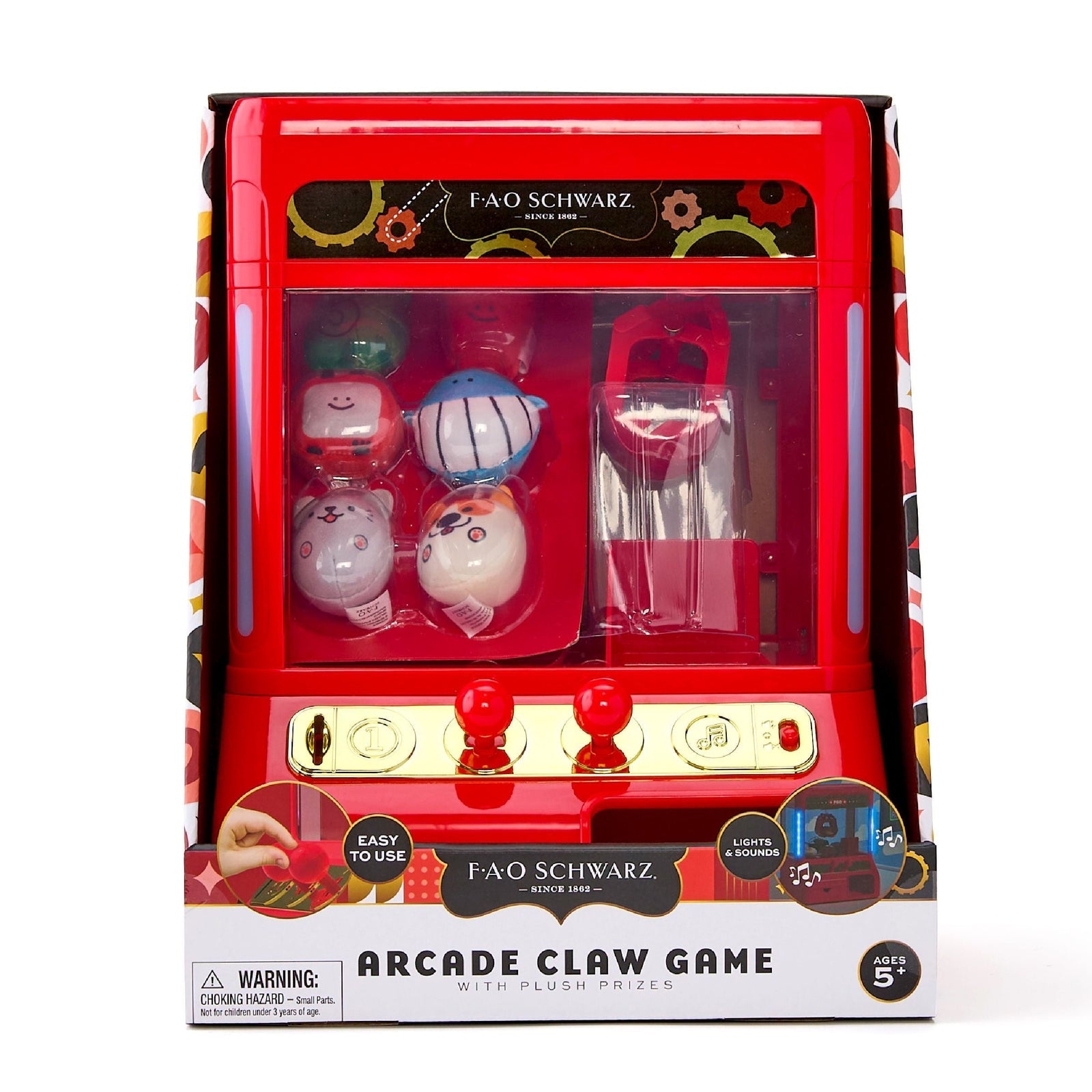 Arcade Claw Game with Plush Prizes, Red C7V4 - product image 1