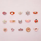 Kids Glam Rings Set, 15 Piece, Pink V4L3 - product image 3