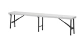 6-ft Portable Indoor/Outdoor Plastic & Metal Centre Folding Bench, White M9W1 - product image 1
